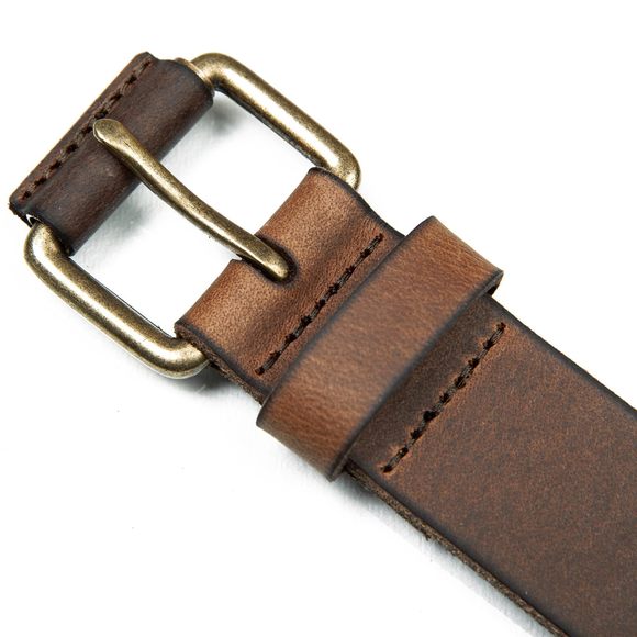 Women Leather Casual Wear Belt, Covered Roller-dark Brown, 38